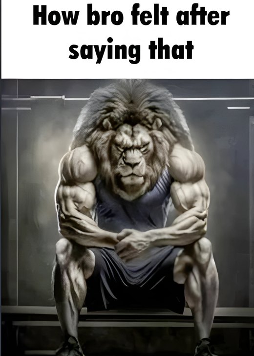 Meme: How bro felt after saying that